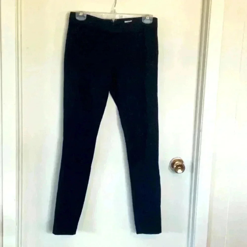 J.  Crew Women’s Waisted Leggings With Zipper Size 6R in Black